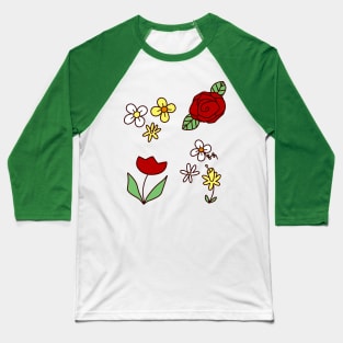 Cute Flowers Baseball T-Shirt